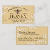 養蜂家の養蜂場ハニカムミツバチ黄色 エンクロージャーカード (正面/裏面)