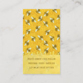 養蜂家のApiaryの蜂の農場の蜜蜂の蜜蜂の巣のはちの巣 名刺 (裏面)