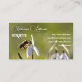 養蜂家はちみつアピアリストはちみつミツバチ白い花 名刺 (裏面)