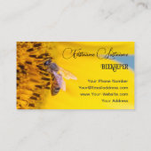 養蜂家はちみつアピアリストはちみつ黄色の花 名刺 (裏面)