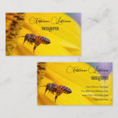 養蜂家はちみつアピアリストはちみつ黄色の花 名刺 (正面/裏面)