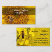 養蜂家はちみつアピアリストはちみつ黄色の花 名刺 (正面/裏面)