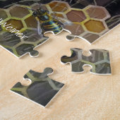 養蜂家はちみつ蜂の箱ウォーターカラーアート ジグソーパズル (側面)