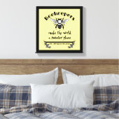 養蜂家は世界をより甘いLの場所にする キャンバスプリント (インサイチュ (寝室))