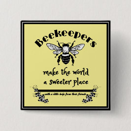 養蜂家は世界をより甘くする 缶バッジ