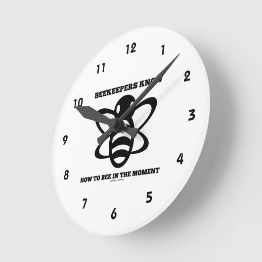 養蜂家は今の自分のやり方を知っている ラウンド壁時計 (傾斜)
