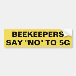 養蜂家は5Gを拒否します バンパーステッカー