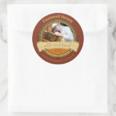 養蜂家または養蜂家フォトハニー製品 ラウンドシール (バッグ)