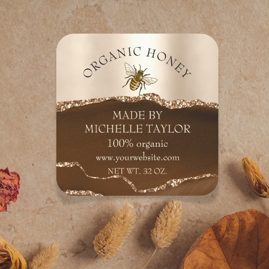 養蜂家アピアニストビーファームハニービーハニツハニカム スクエアシール