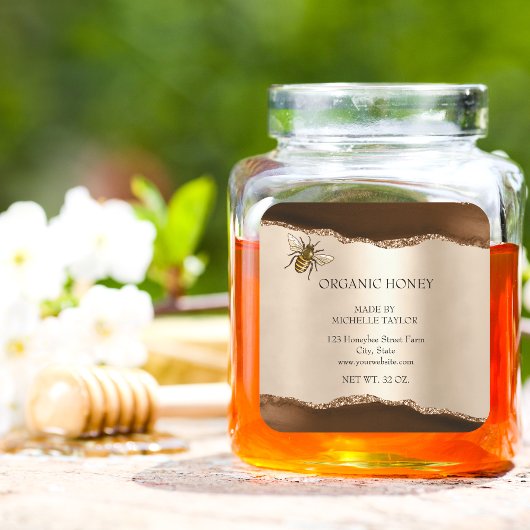 養蜂家アピアニストビーファームハニービーハニツハニカム スクエアシール