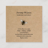 養蜂家アピアニストビーファームハニービーハニツハニカム スクエア名刺 (裏面)