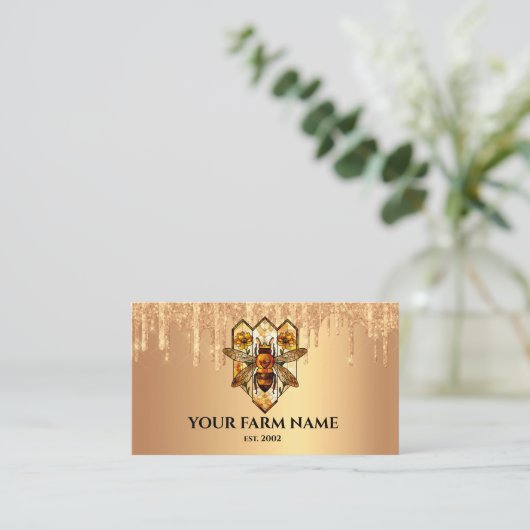 養蜂家アピアニストビーファームハニービーハニツハニカム 名刺 (スタンド正面)