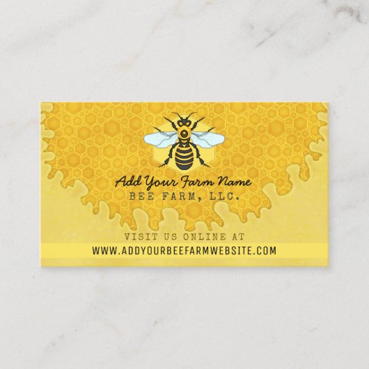 養蜂家アピアニストビーファームハニービーハニツハニカム 名刺 (正面)