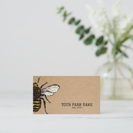 養蜂家アピアニストビーファームハニービーハニツハニカム 名刺 (スタンド正面)