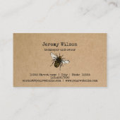 養蜂家アピアニストビーファームハニービーハニツハニカム 名刺 (裏面)