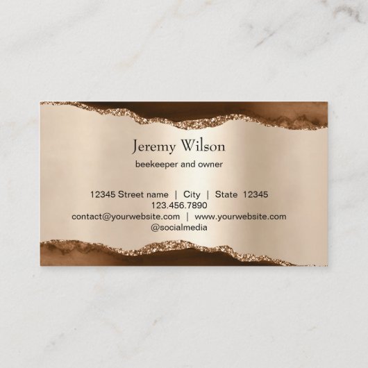 養蜂家アピアニストビーファームハニービーハニツハニカム 名刺 (裏面)