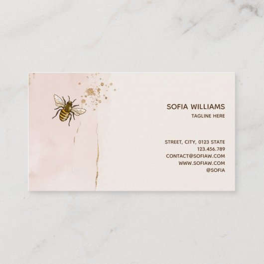 養蜂家アピアニストビーファームハニービーハニツハニカム 名刺 (裏面)