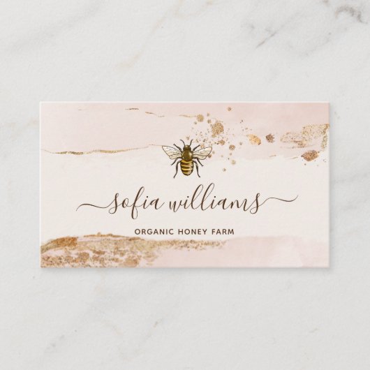 養蜂家アピアニストビーファームハニービーハニツハニカム 名刺 (正面)