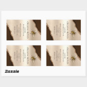 養蜂家アピアニストビーファームハニービーハニツハニカム 長方形シール (シート)