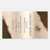 養蜂家アピアニストビーファームハニービーハニツハニカム 長方形シール (正面)