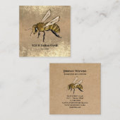 養蜂家アピアリストビーファームハニービーハニカムスクエア スクエア名刺 (正面/裏面)