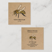 養蜂家アピアリストビーファームハニービーハニカムスクエア スクエア名刺 (正面/裏面)