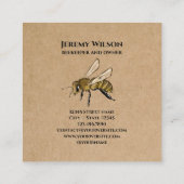 養蜂家アピアリストビーファームハニービーハニカムスクエア スクエア名刺 (裏面)