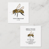 養蜂家アピアリストビーファームハニービーハニカムスクエア スクエア名刺 (正面/裏面)