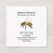 養蜂家アピアリストビーファームハニービーハニカムスクエア スクエア名刺 (裏面)