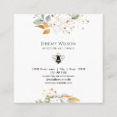 養蜂家アピアリストビーファームハニービーハニカムスクエア スクエア名刺 (裏面)