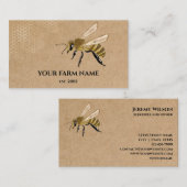 養蜂家アピアリストビーファームハニービーハニカムスクエア 名刺 (正面/裏面)