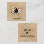 養蜂家アピアリストビーファームハニービーハニカムブ スクエア名刺 (正面/裏面)