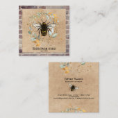 養蜂家アピアリストビーファームハニービーハニカムブ スクエア名刺 (正面/裏面)
