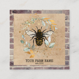 養蜂家アピアリストビーファームハニービーハニカムブ スクエア名刺