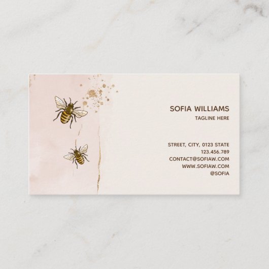 養蜂家アピアリストビーファームハニービーハニカムブ 名刺 (裏面)