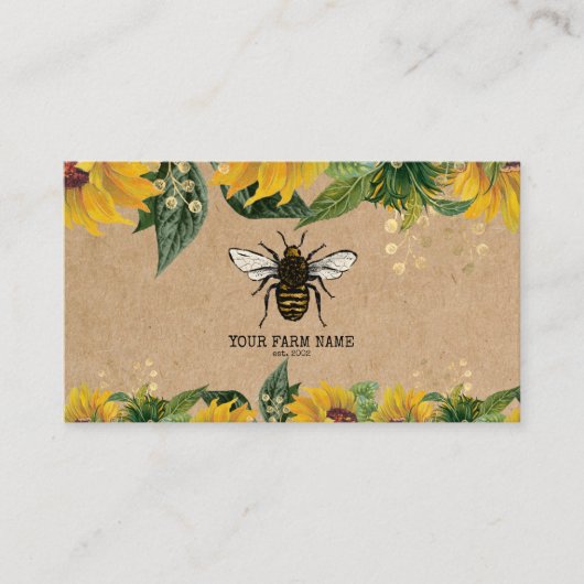 養蜂家アピアリストビーファームハニービーハニカムブ 名刺 (正面)