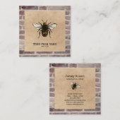 養蜂家アピアリストビーファームミツバチヴィンテージファーム スクエア名刺 (正面/裏面)