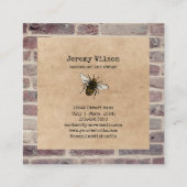 養蜂家アピアリストビーファームミツバチヴィンテージファーム スクエア名刺 (裏面)