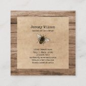 養蜂家アピアリストビーファームミツバチヴィンテージファーム スクエア名刺 (裏面)