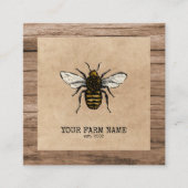 養蜂家アピアリストビーファームミツバチヴィンテージファーム スクエア名刺 (正面)
