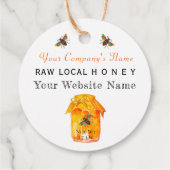 養蜂家アピールハニージャークラシックメッセージカード フェイバータグ (裏面)