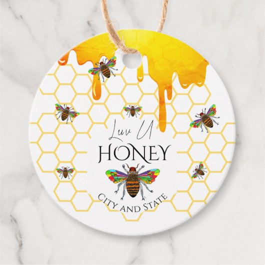 養蜂家アピールハニージャークラシックメッセージカード フェイバータグ (正面)