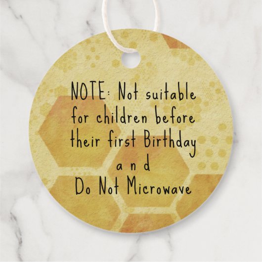 養蜂家アピールハニージャーメッセージカード フェイバータグ (裏面)