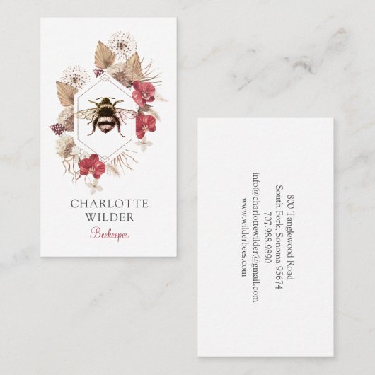 養蜂家アピールビーフローラ名刺 名刺 (正面/裏面)