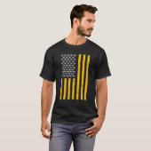 養蜂家アメリカ国旗とミツバチのホビーキーパー Tシャツ (正面フル)