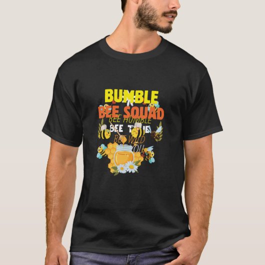 養蜂家アートハチの群れ2 Tシャツ (正面)