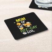 養蜂家アートママママオブザビーデイガール2 スクエアペーパーコースター (アングル)