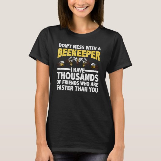養蜂家アートメンズミツバチミツバチBeehiv Tシャツ (正面)