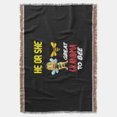 養蜂家アート素晴らしおばあちゃんへ スローブランケット (正面縦)