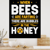 養蜂家ギフト |ミツバチが養殖している時期 ポスター (キッチン)